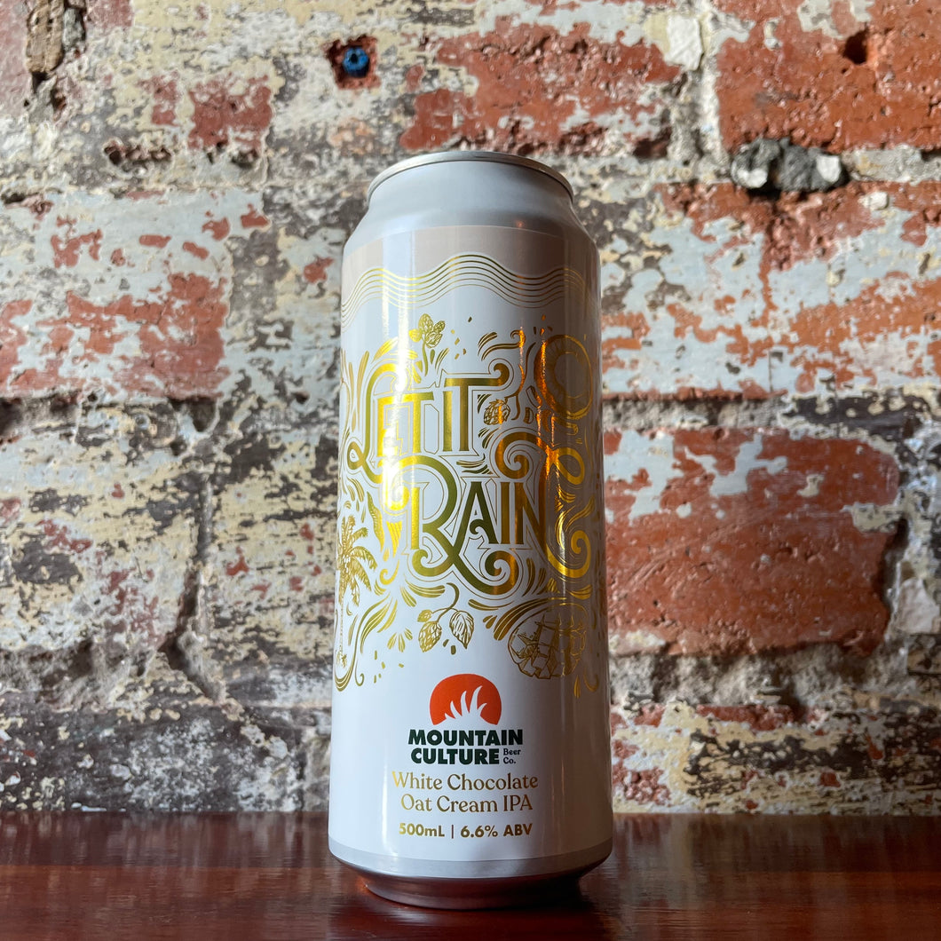 Mountain Culture Let It Rain White Chocolate Oat Cream IPA