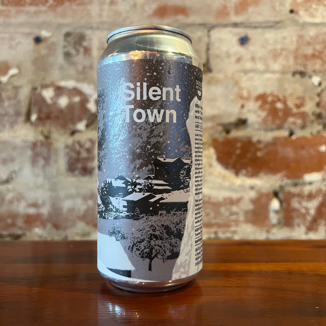 Deeds Silent Town BBA Imperial Stout with Toasted Almonds and Vanilla