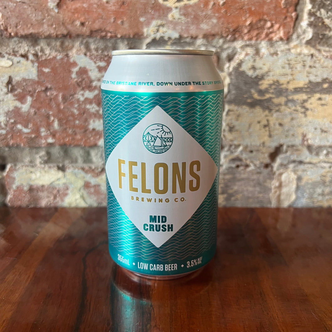 Felons Brewing Mid Crush Low Carb Beer