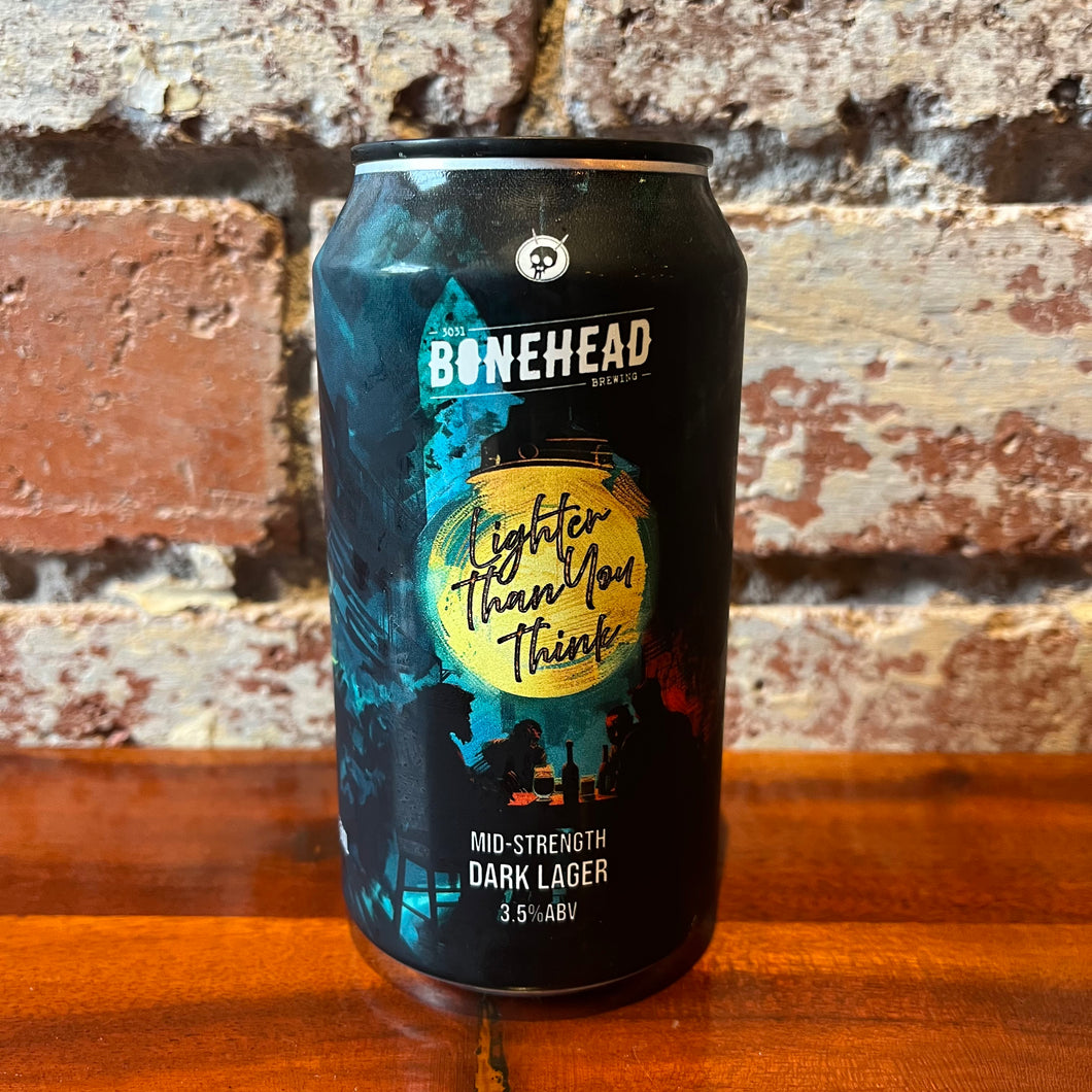 Bonehead Lighter Than you Think Mid Strength Dark Lager