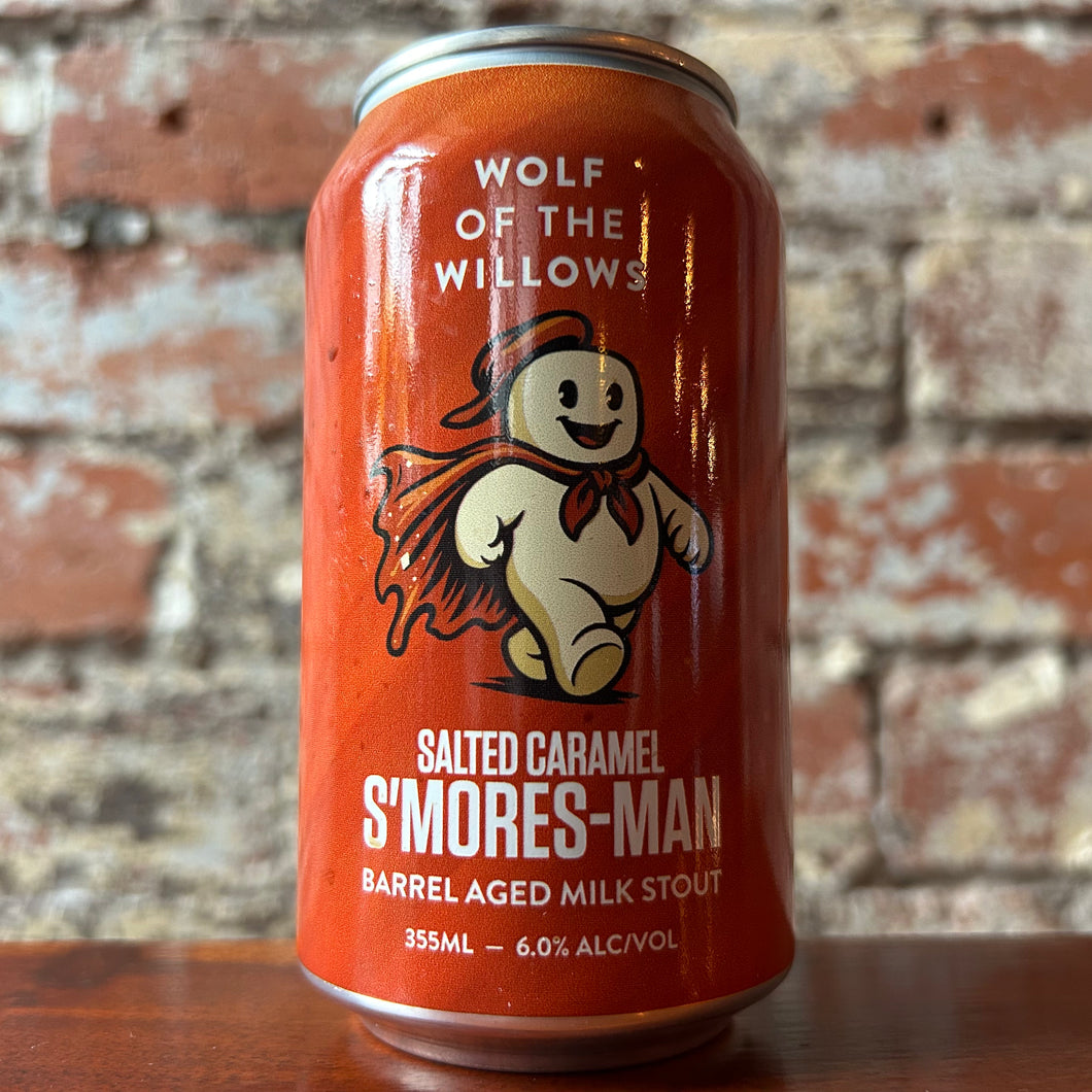 Wolf of the Willows Salted Caramel S’mores-Man Barrel Aged Stout