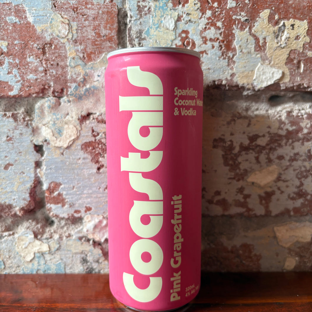 Coastals Hard Coco Water Alcoholic Sparkling Pink Grapefruit