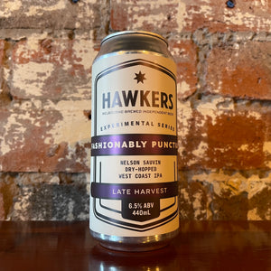 Hawkers Fashionably Punctual Late Harvest West Coast IPA