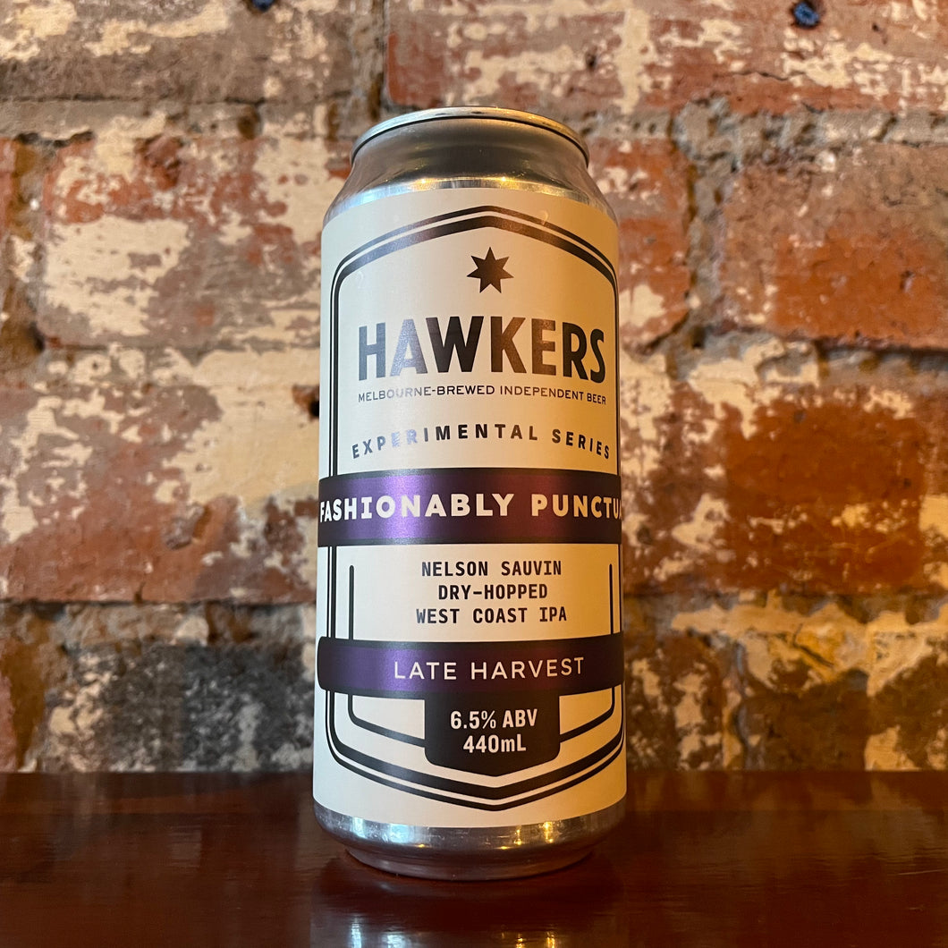 Hawkers Fashionably Punctual Late Harvest West Coast IPA