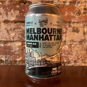 Temple x Boilermaker House x Gospel Melbourne Manhattan Amber Ale
