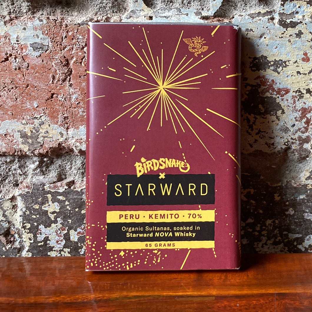 BirdSnake X Starward Craft Chocolate w/ Whisky Soaked Organic Sultanas