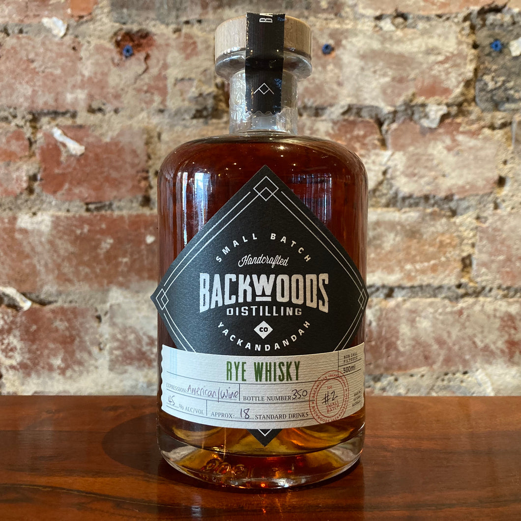 Backwoods Rye Whiskey Batch #2 - American Wine