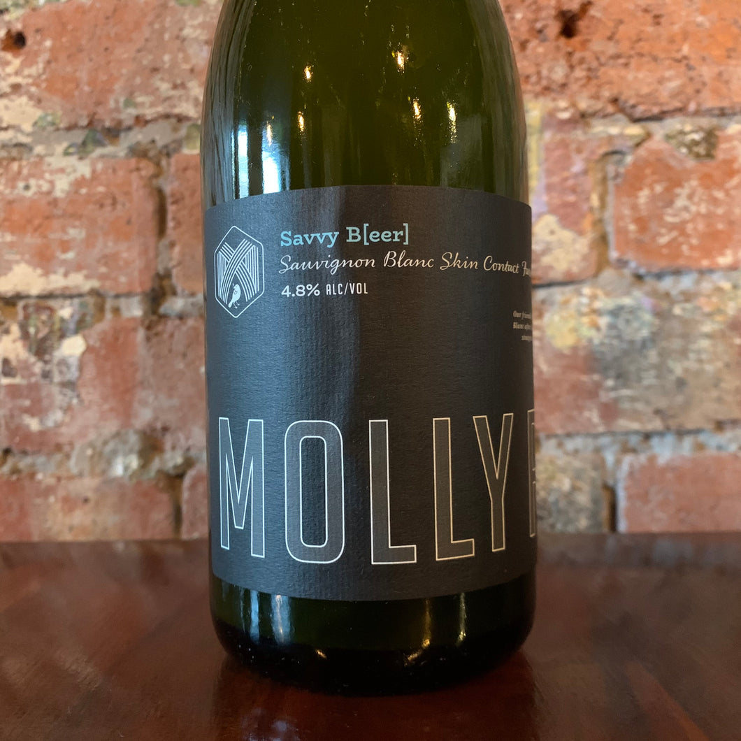 Molly Rose Savvy B[eer] Sauvignon Blanc Skin Contact Farmhouse Ale