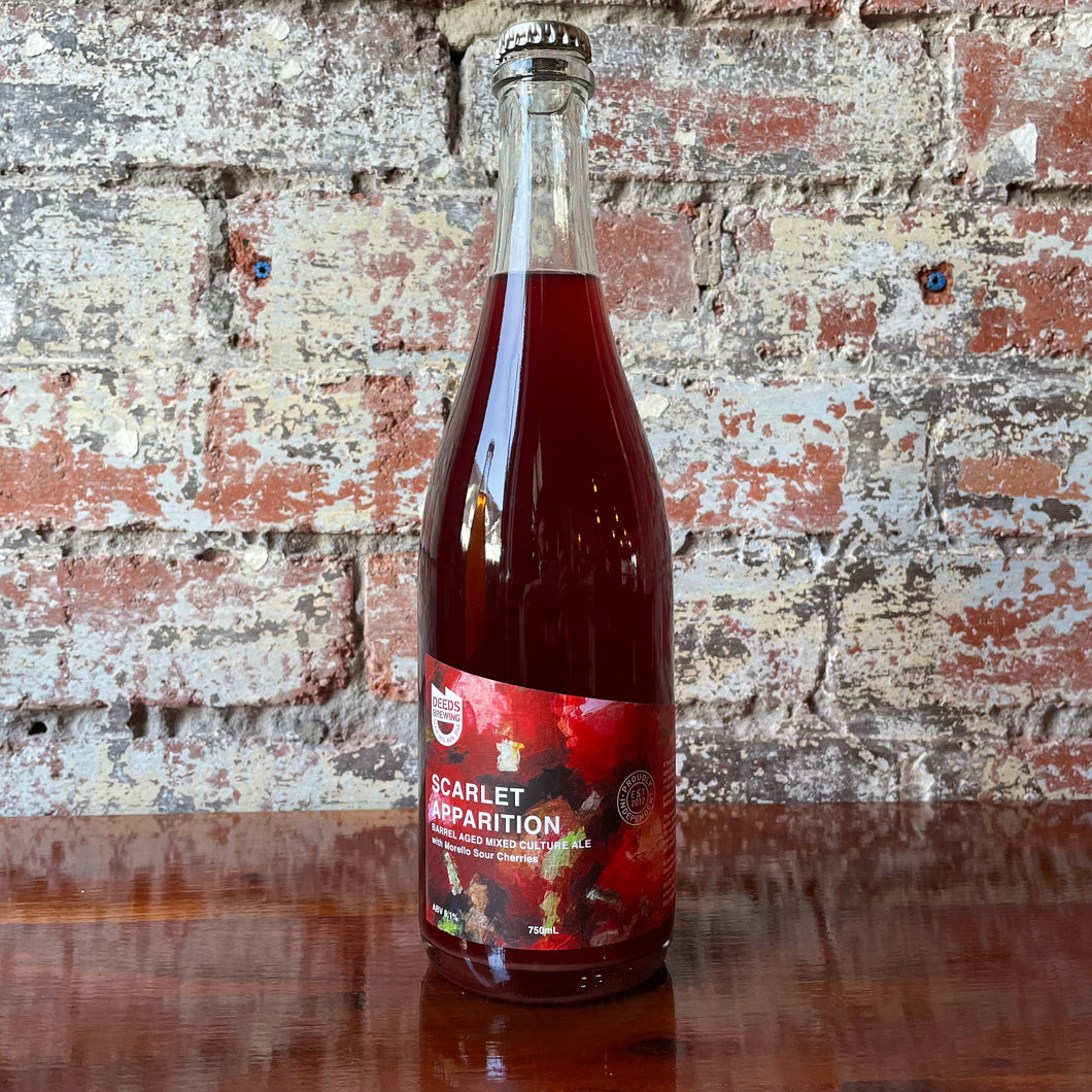 Deeds Scarlet Apparition Barrel Aged Mixed Culture Ale with Morello Sour Cherries