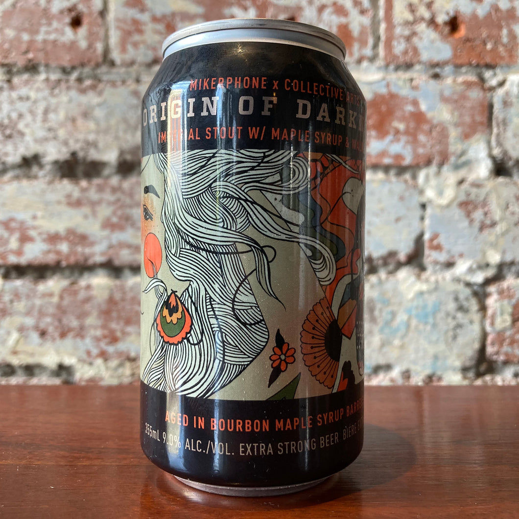 Collective Arts Origin of Darkness Mikerphone Collab 2020 Bourbon Maple Syrup BA Imperial Stout w/ Maple Syrup & Walnuts