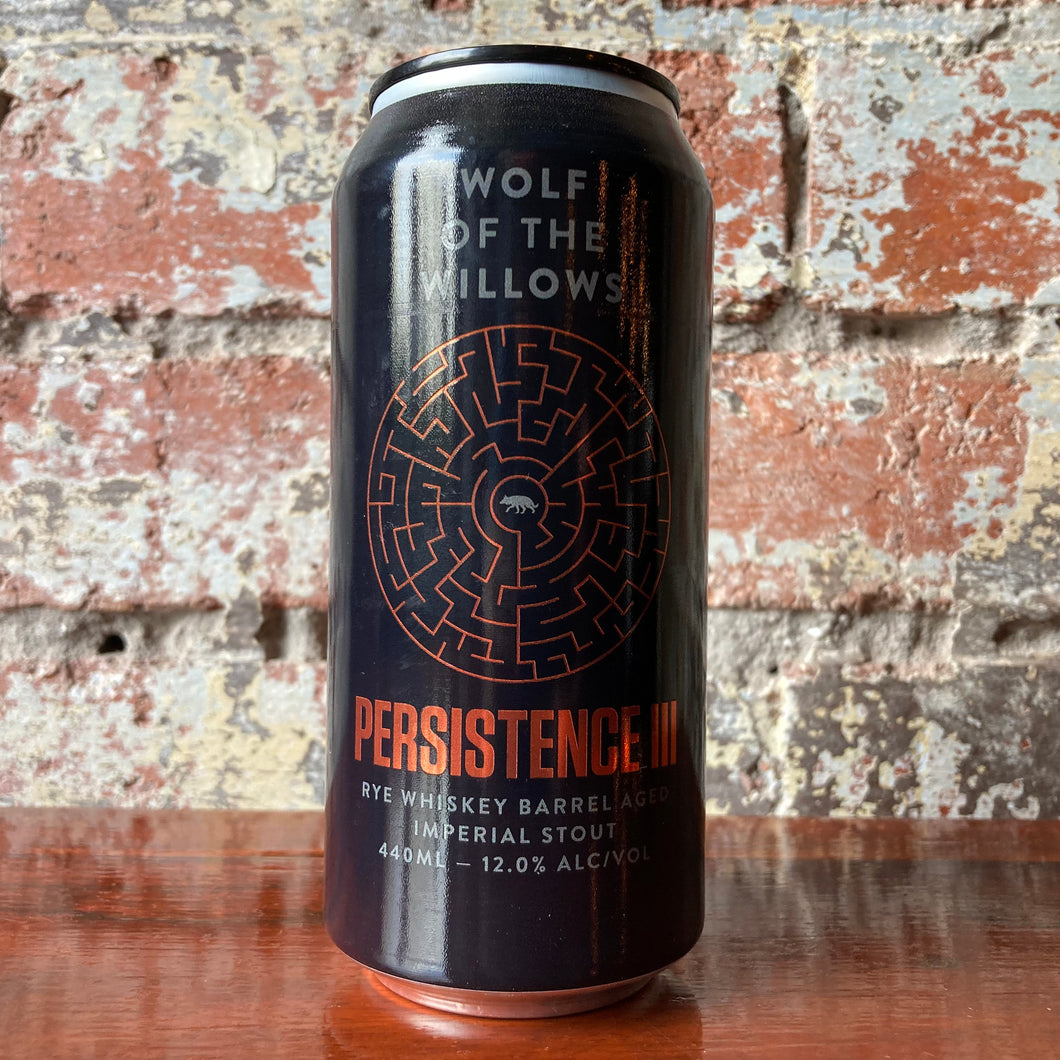 Wolf of the Willows Persistence III Gospel Rye Barrel Aged Rye Imperial Stout