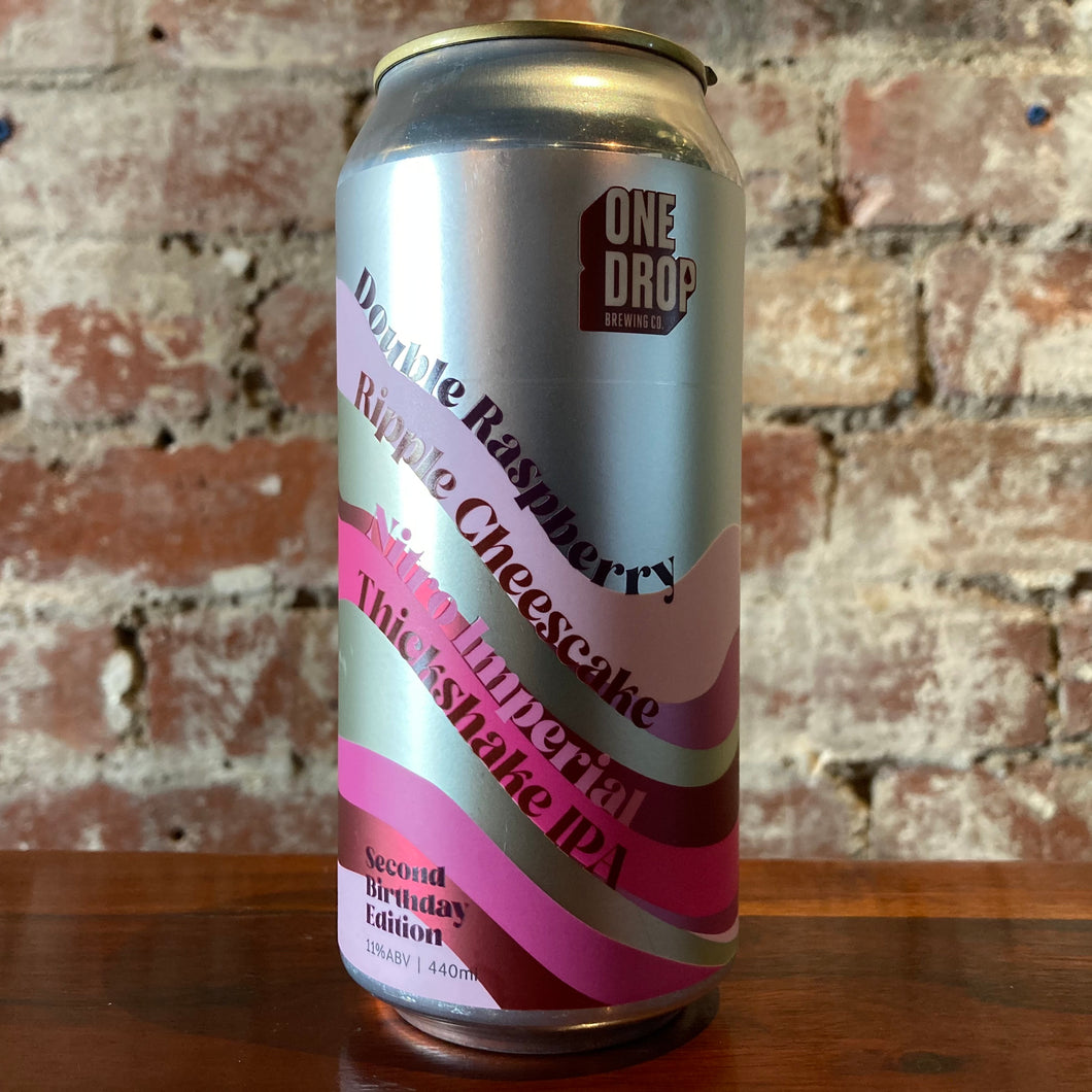 One Drop Double Raspberry Ripple Cheesecake Nitro Imperial Thickshake IPA