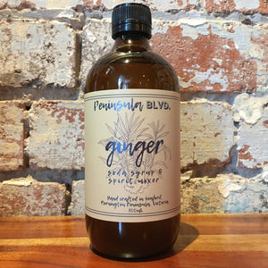 Peninsula BLVD Ginger Soda Syrup & Spirit Mixer