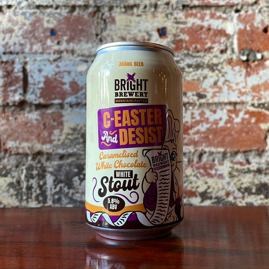 Bright C-Easter and Desist Caramelised White Chocolate White Stout