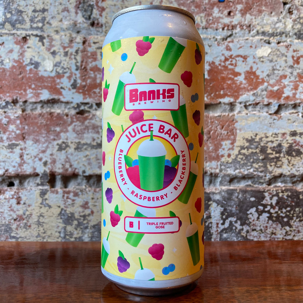 Mr Banks Juice Bar Blueberry Raspberry Blackberry Triple Fruited Gose